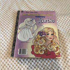 Missing Wedding Dress Featuring Barbie #107-63 A Little Golden Book "K" Edition